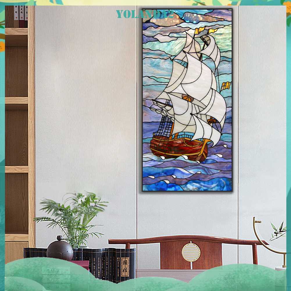 Tranh Đính Đá Kim Cương Toàn Bộ 5D DIY Hình Vẽ Thuyền Buồm