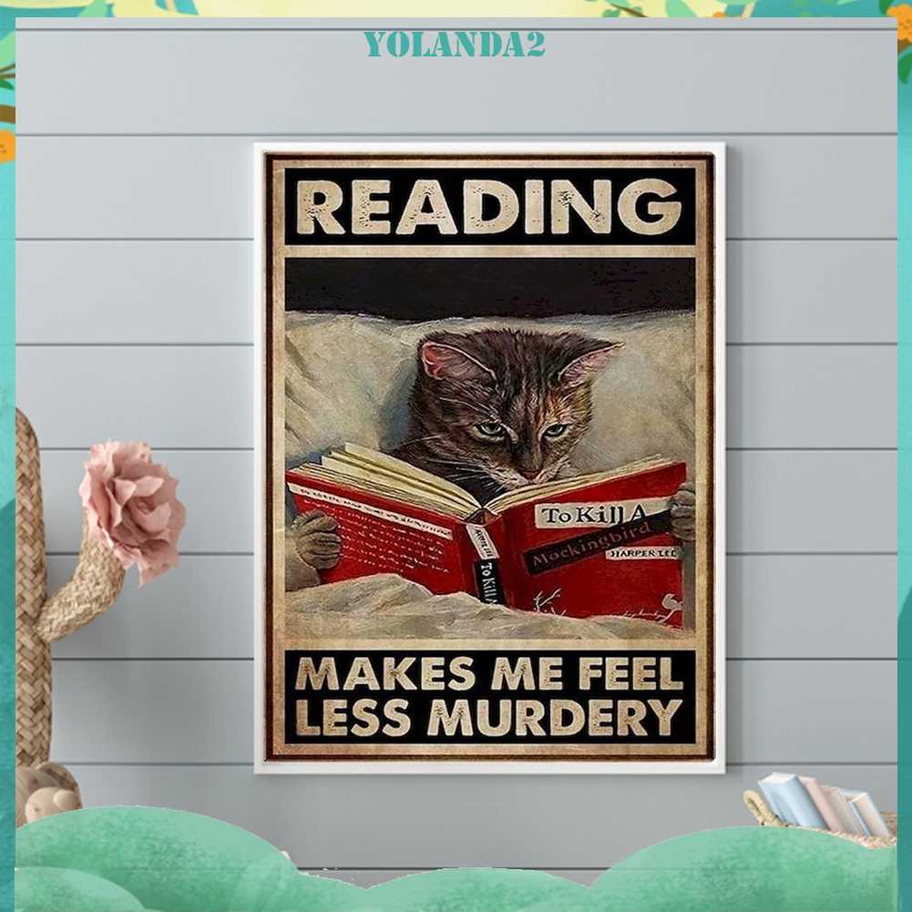 Tranh Đính Đá Kim Cương Toàn Bộ 5D DIY Hình Vẽ Mèo Trang Trí Nhà Cửa