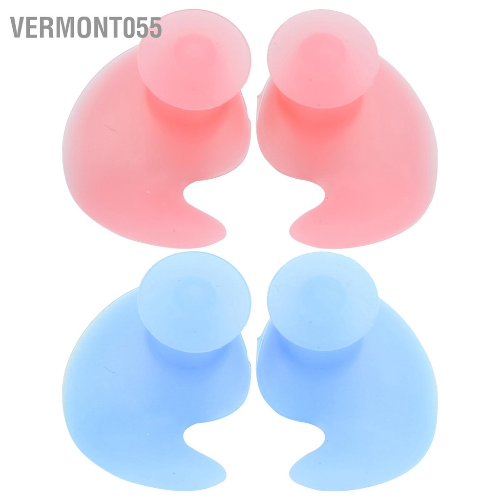 Vermont055 TOSWIM 1 Cặp Nút Tai Bơi Silicone Mềm Chống Nước Có Thể Tái Sử Dụng Cho Người Lớn