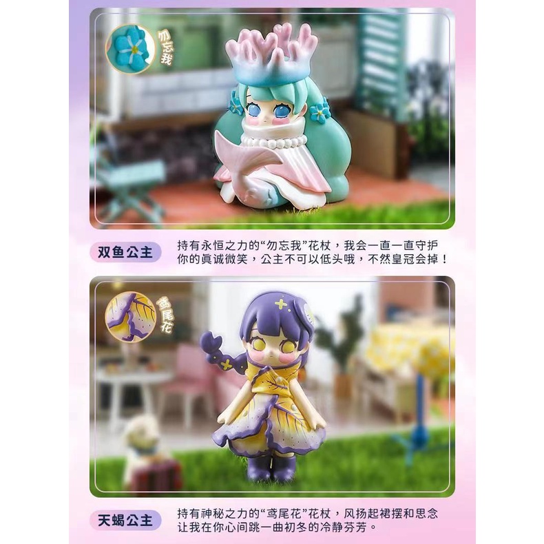 Mô Hình Búp Bê Ngôn Ngữ Hoa Cung Hoàng Đạo Trang Trí Bàn Làm Việc