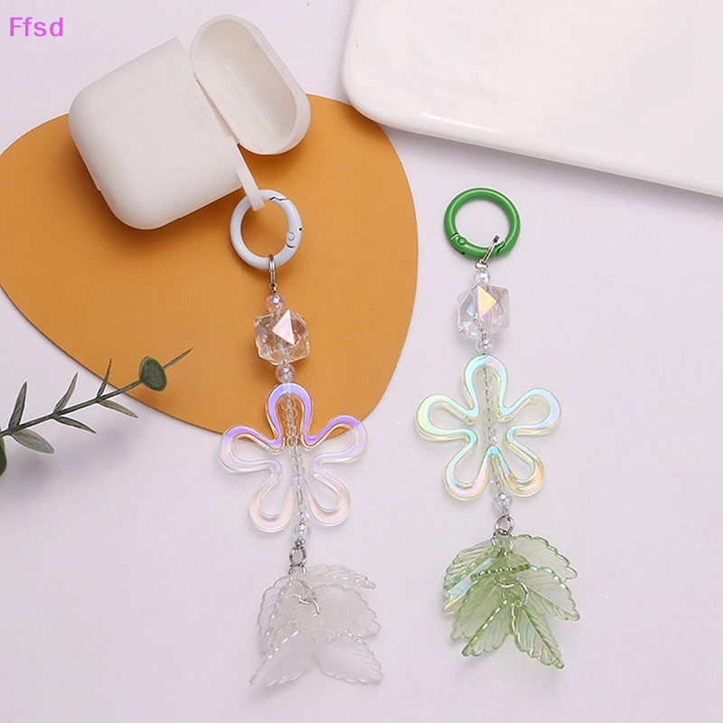 {Ffsd} Móc Chìa Khóa Xe Hơi Bằng Acrylic Năm Cánh Rỗng Màu Sắc Sáng Tạo Trang Trí Túi Xách * Bán Chạy