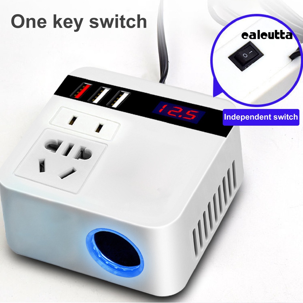 Bộ Chuyển Đổi Nguồn Điện QC 3.0 / USB 100W 12V 24V Sang 110V 220V Cho Notebook