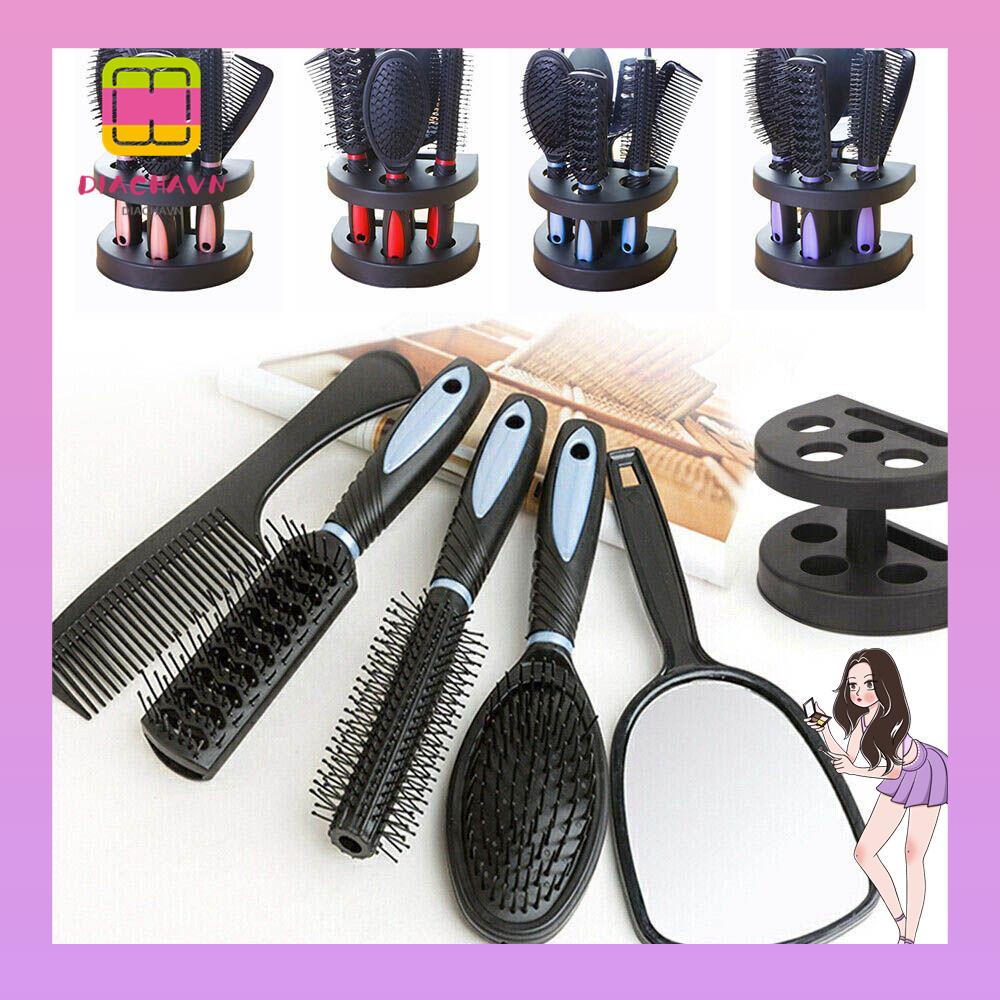 Set 5 Lược Chải Tóc Massage Da Đầu Tạo Kiểu Chuyên Nghiệp