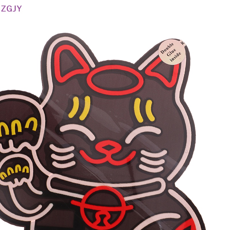 Miếng Dán Cửa Sổ Xe Hơi / Xe Máy Có Đèn LED Màu Xanh Dương Độc Đáo Mới