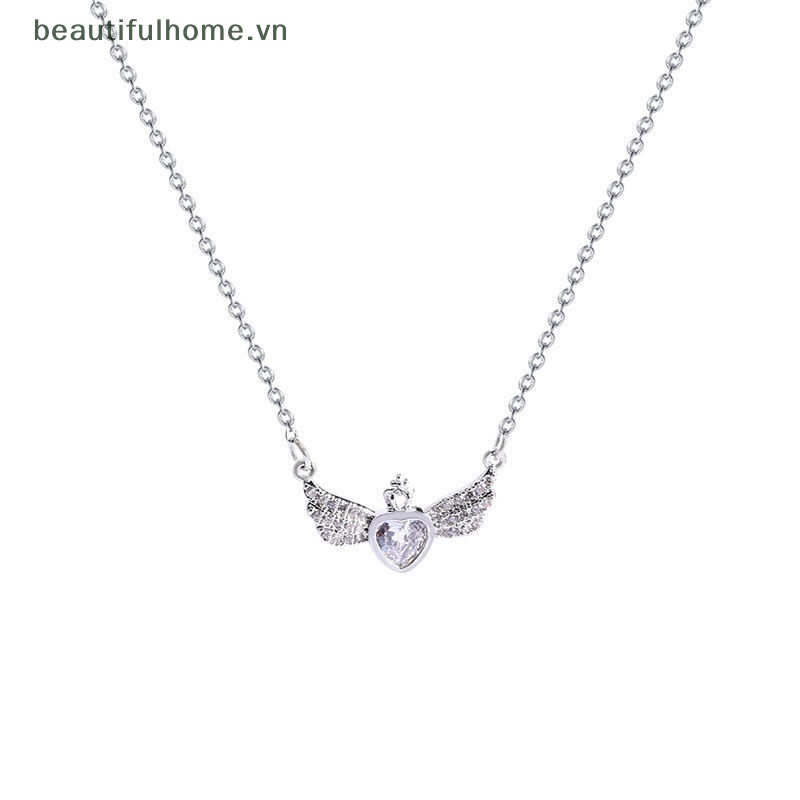 Vòng cổ Mặt Vương Miện / Trái Tim Pha Lê Thời Trang Hàn Quốc Cho Nữ