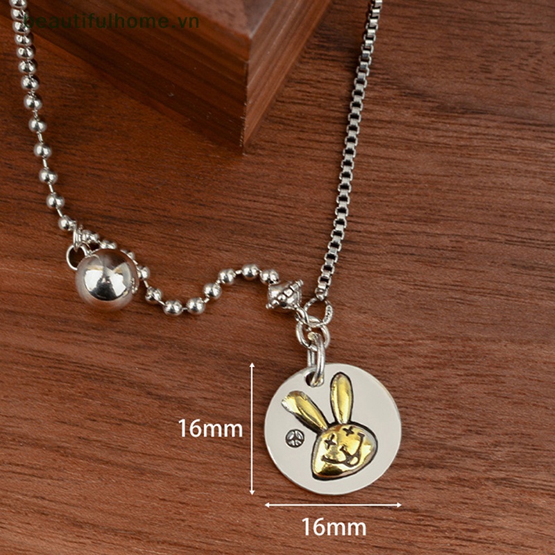 [beautifulhome] Vòng Cổ Choker Mặt Hình Thỏ Dễ Thương Cá Tính Không Đối Xứng Phong Cách Punk Hip Hop Dành Cho Nữ [beauty]