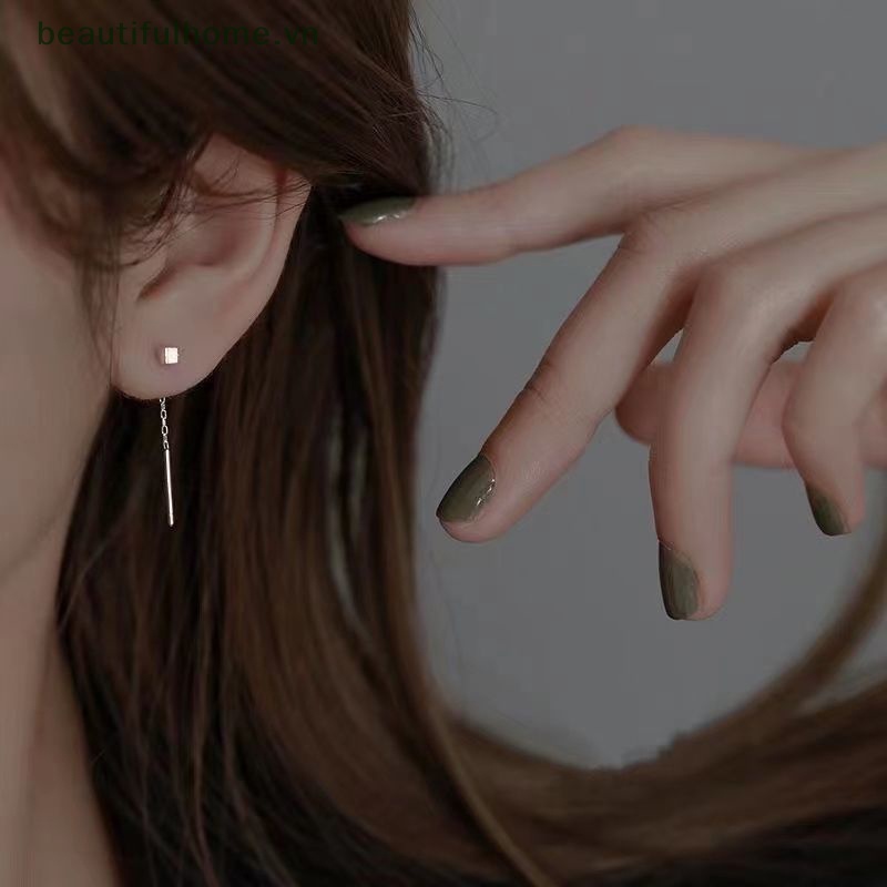 1 Đôi Bông Tai Dáng Dài Hình Giọt Nước Thời Trang Cho Nữ