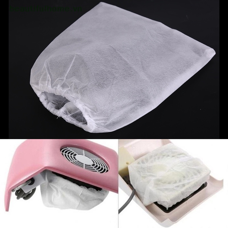 Set 5 Túi Hút Bụi Bằng Vải Không Dệt Màu Trắng Dành Cho Móng Tay Nghệ Thuật