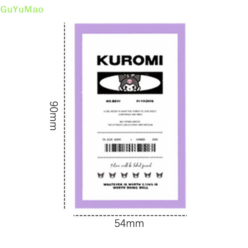 Gói 100 Tờ Nhãn Dán Ghi Chú Họa Tiết Kuromi Đáng Yêu Cho Bé Gái