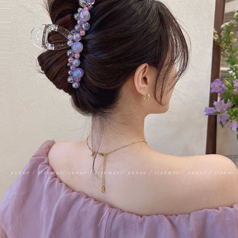 Kẹp Tóc Cá Mập Đính Hạt Cao Cấp