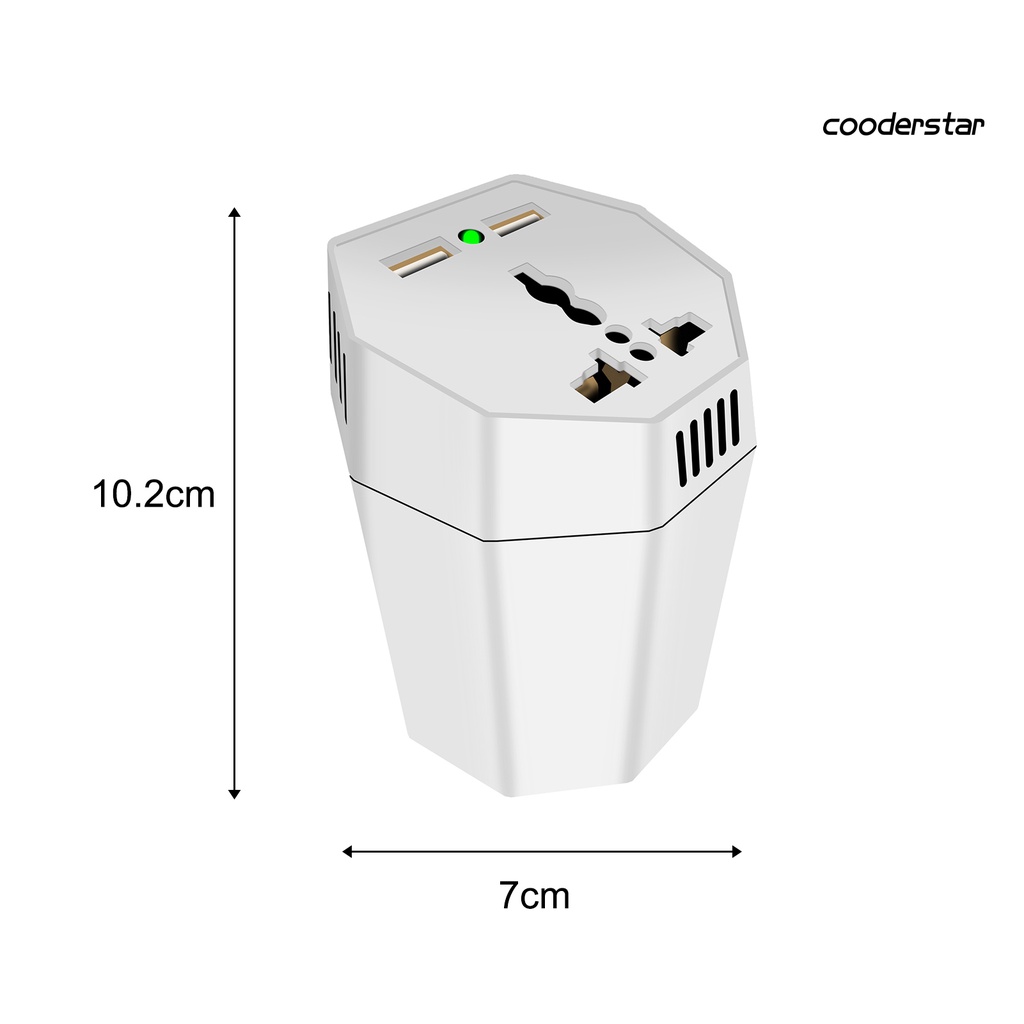 Cốc Chuyển Đổi Nguồn Điện 12V Hai Cổng USB Bằng ABS Chống Muỗi Cho Xe Hơi