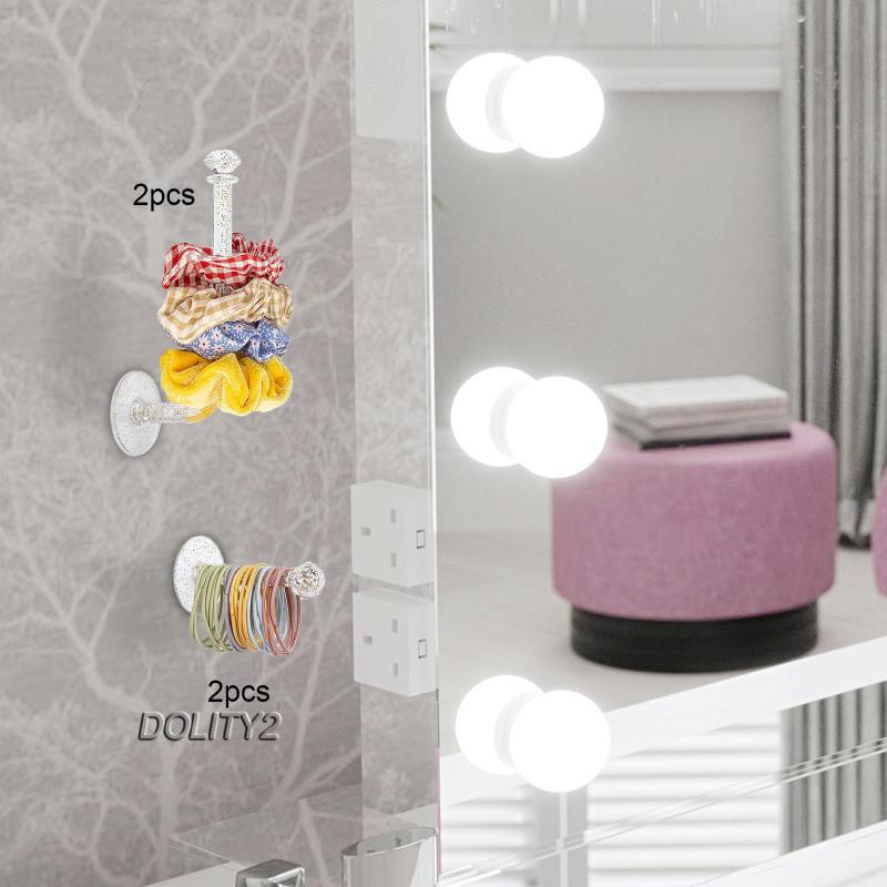 Giá Treo Kẹp Tóc Gắn Tường Trong Suốt Tiện Dụng Cho Nhà Bếp / Phòng Tắm / Văn Phòng