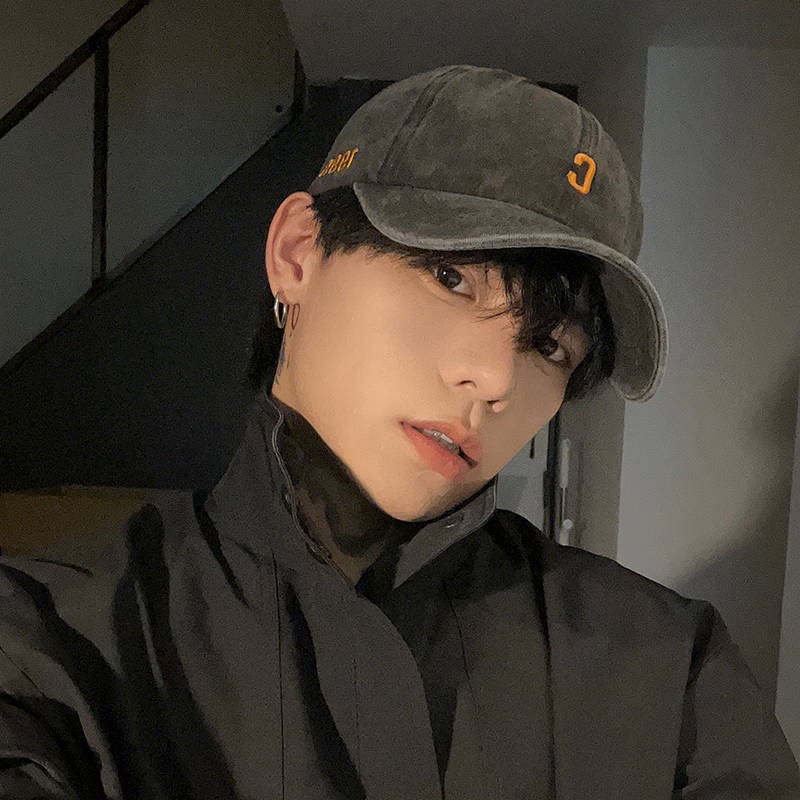 Hat Men's Korean-Style Trendy Spring and Autumn Sun-Proof Sun Protection Hat Summer Japanese Baseball Cap Women's All-Matching Peaked Cap Ins Trendy p6m9