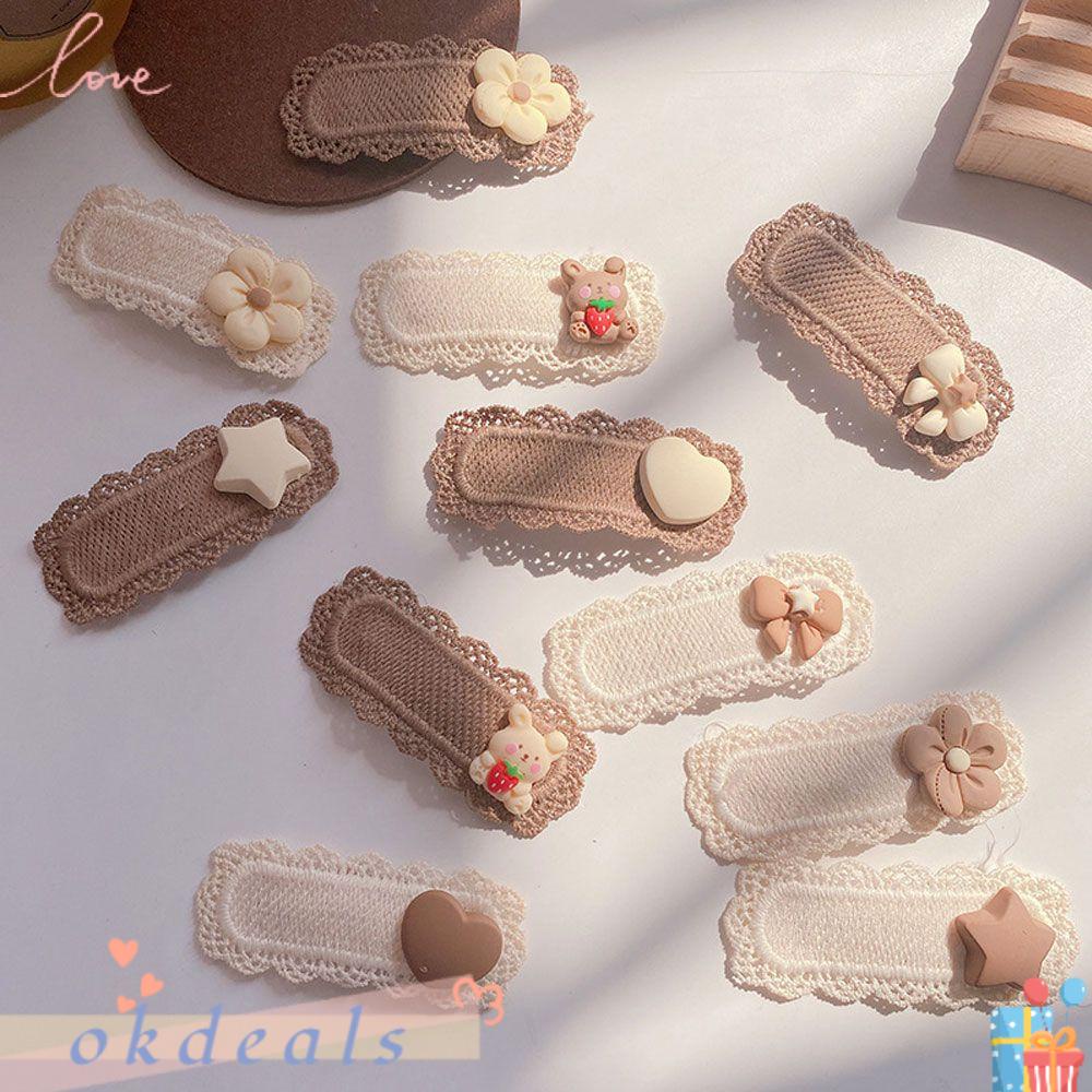 Bộ 2 Kẹp Tóc Hình Gấu / Thỏ Đáng Yêu Cho Bé