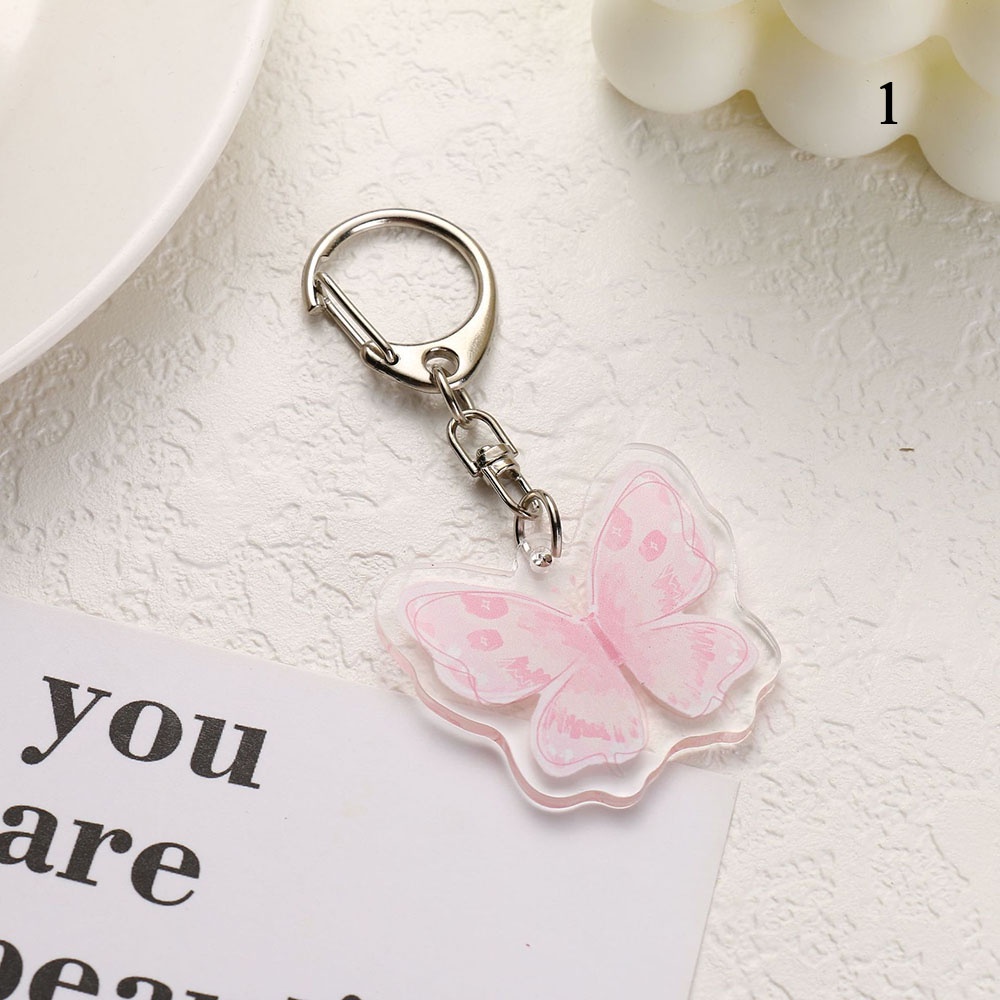 Móc Khóa Hình Bướm Bằng Acrylic Nhiều Màu Sắc Xinh Xắn