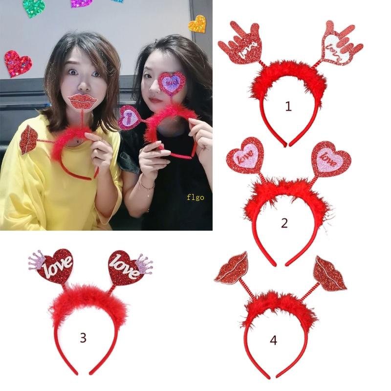 Flgo Băng Đô Hình Trái Tim Đính Kim Sa Lấp Lánh