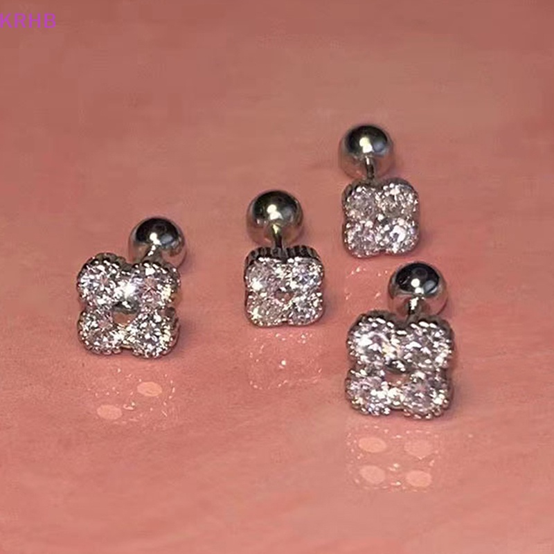 1 Đôi Khuyên Tai Dạng Xoắn Ốc Đính Đá Zircon Dành Cho Nữ Mới