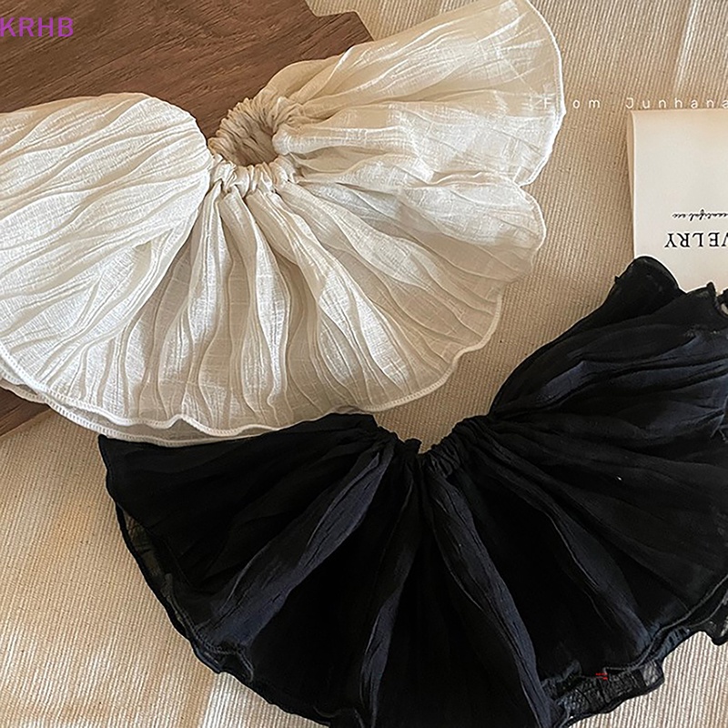 Dây Buộc Tóc Cotton Hai Lớp Họa Tiết Hoa Thời Trang Dành Cho Nữ Mới