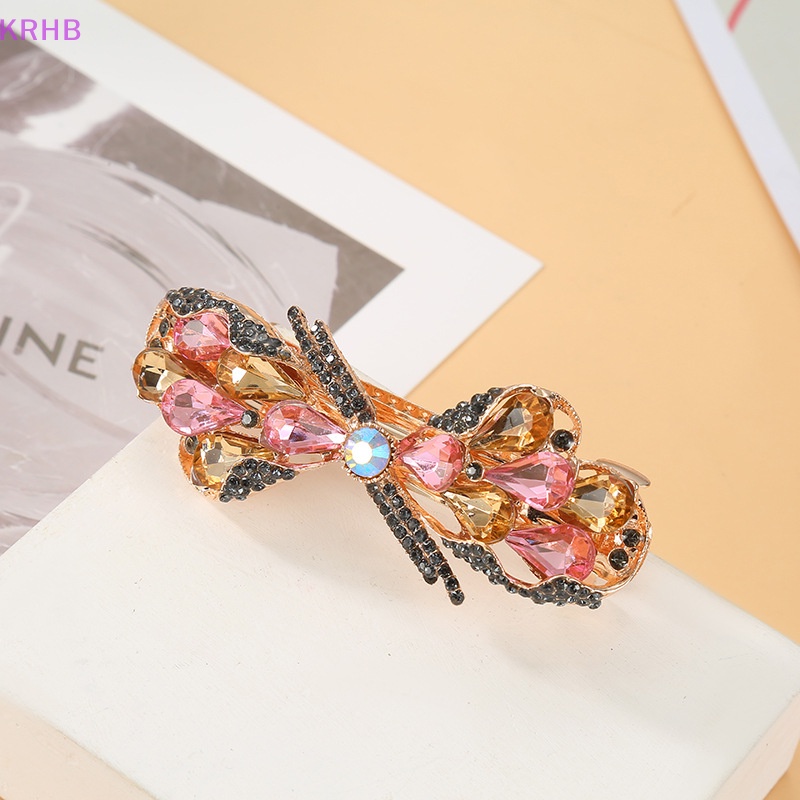 Kẹp Tóc Đuôi Công Đính Kim Cương Giả Thời Trang Mới