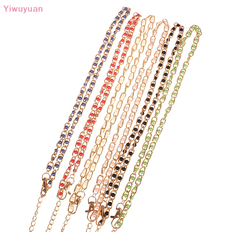 < Yiwuyuan > Phụ Kiện Dây Xích Thắt Lưng Chuỗi Ngọc Trai Kim Loại Trơn Đa Năng Cho Đầm Nữ Mới