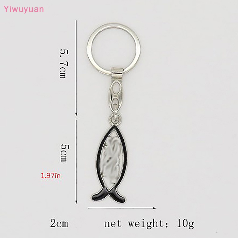 < Yiwuyuan > Móc Khóa Mặt Dây Chuyền Hình Cá Jesus Công Giáo Trang Trí Nhà Cửa Mới