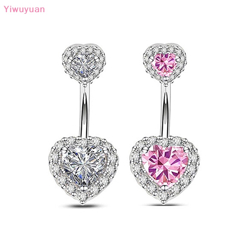 Khuyên Rốn Thép Không Gỉ Hình Trái Tim Thời Trang Mới