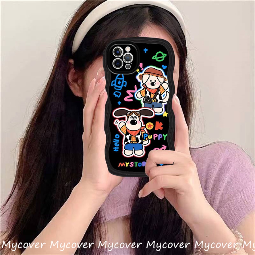 Ốp Điện Thoại Silicon Mềm Họa Tiết Chú Cún Hoạt Hình Cho iPhone 11 13 12 14 Pro Max X XR Xs Max 6 7 8 Plus