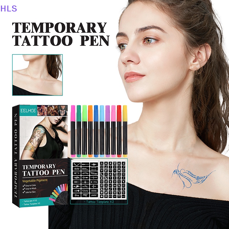 Bút Đánh Dấu Hình Xăm Tạm Thời Nhiều Màu Tùy Chọn