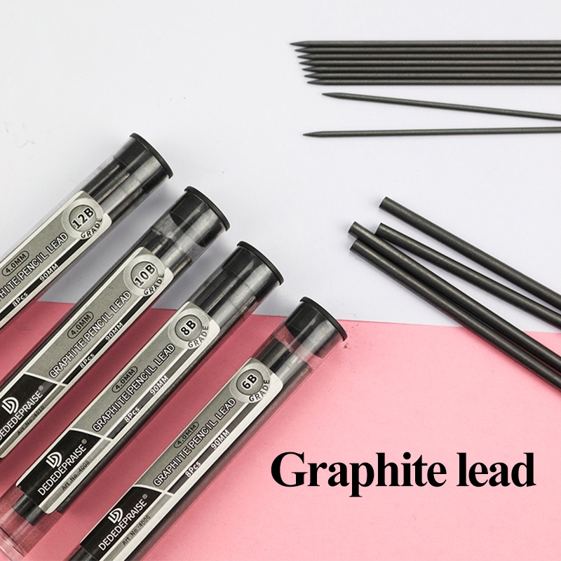 Bút Chì Bấm Thay Thế Ngòi Than 2.0mm / 4.0mm HB / 2B / 4B / 6B / 8B / 10B / 12B
