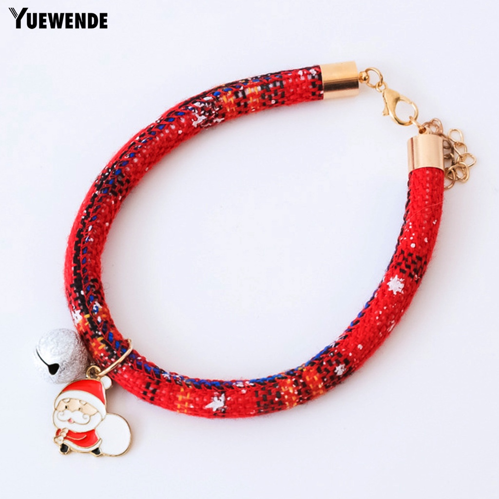 Yq.e Vòng Đeo Cổ Bằng Polyester Chống Bắt Mắt Theo Chủ Đề Giáng Sinh Cho Mèo