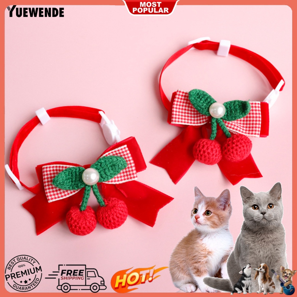 Yq.e Vòng Cổ Đan Len Thủ Công Thoáng Khí Không Biến Dạng Có Thể Điều Chỉnh Cho Thú Cưng