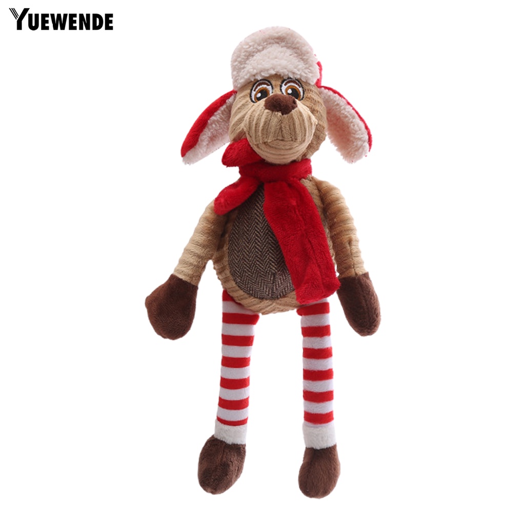 Đồ Chơi Nhồi Bông Hình Tuần Lộc Giáng Sinh Mềm Mại Giúp Giảm Căng Thẳng Dành Cho Cún Cưng