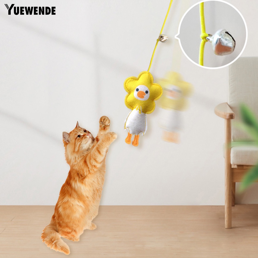 Yq.e Đồ Chơi Gậy Treo Cửa Bằng Nỉ Mềm Mại Đàn Hồi Chống Rách Giảm Căng Thẳng Vui Nhộn Dành Cho Mèo Cưng Trong Nhà