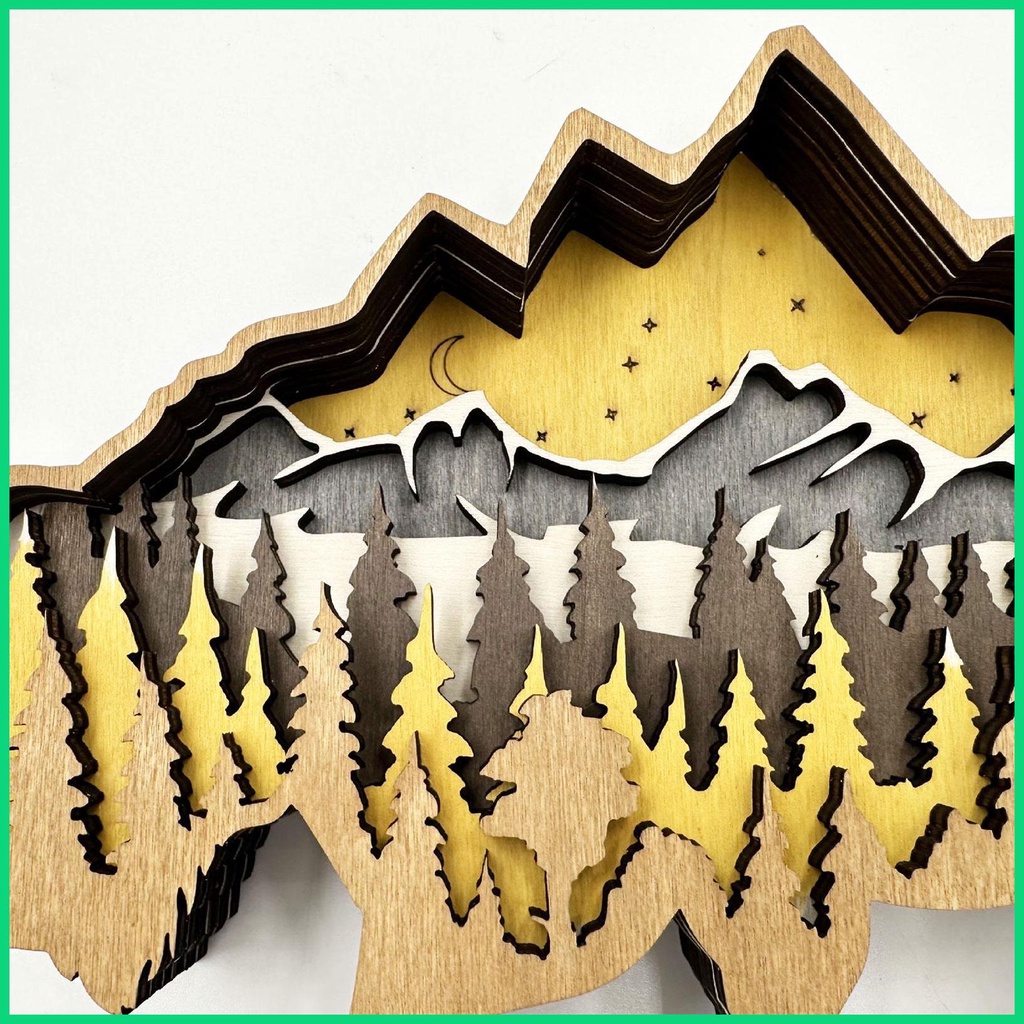 Tượng Động Vật 3d Nhiều Lớp Chạm Khắc Bằng Tay Trang Trí Phòng Ngủ jiwvn Jwvn