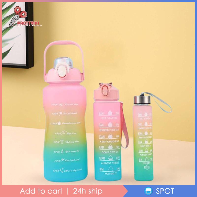 [Prettyia1] 3 Bình Đựng Nước Di Động Có Thể Tái Sử Dụng Cho Tập Gym / Đạp Xe