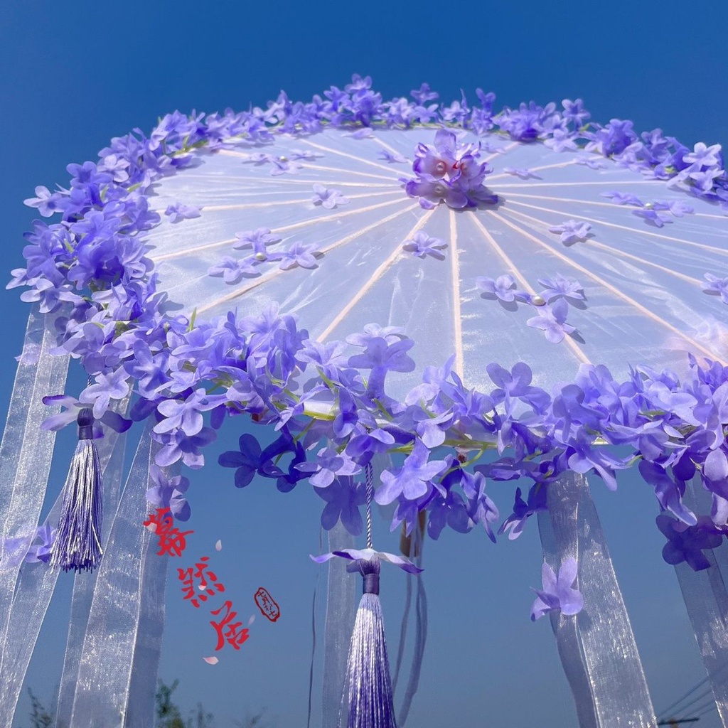 Dù Che Mưa 3D Họa Tiết Hoa Phong Cách Lolita Dễ Thương Cho Người Lớn Và Trẻ Em