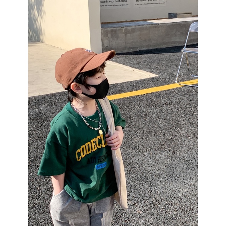 Áo Thun 100% Cotton Tay Ngắn Dáng Rộng Unisex Cho Bé Từ 2-14 Tuổi