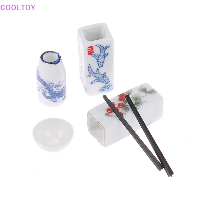 Cooltoy Giá Đỡ Đũa Mini Bằng Gốm Tỉ Lệ 1: 12 Trang Trí Nhà Búp Bê