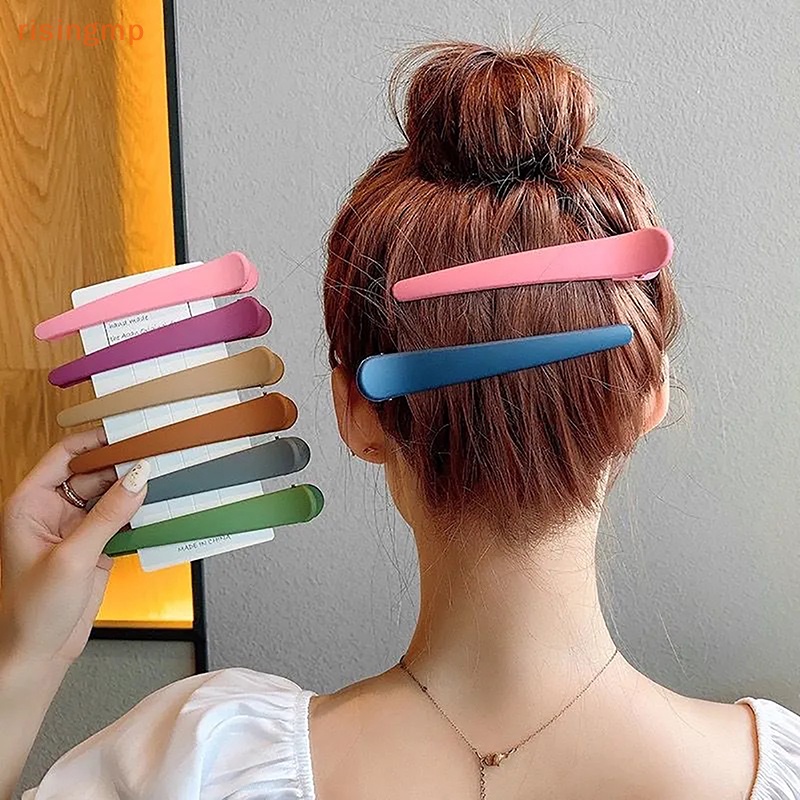 Set 10 Kẹp Mỏ Vịt Bằng Nhựa Màu Kẹo Chuyên Dụng Tạo Kiểu Tóc DIY