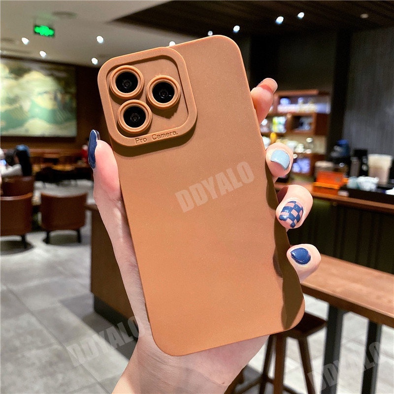 Ốp Điện Thoại Silicone Mềm Màu Trơn Chống Rơi Cho Realme C53 C55 NFC 2023 RealmeC53 DY