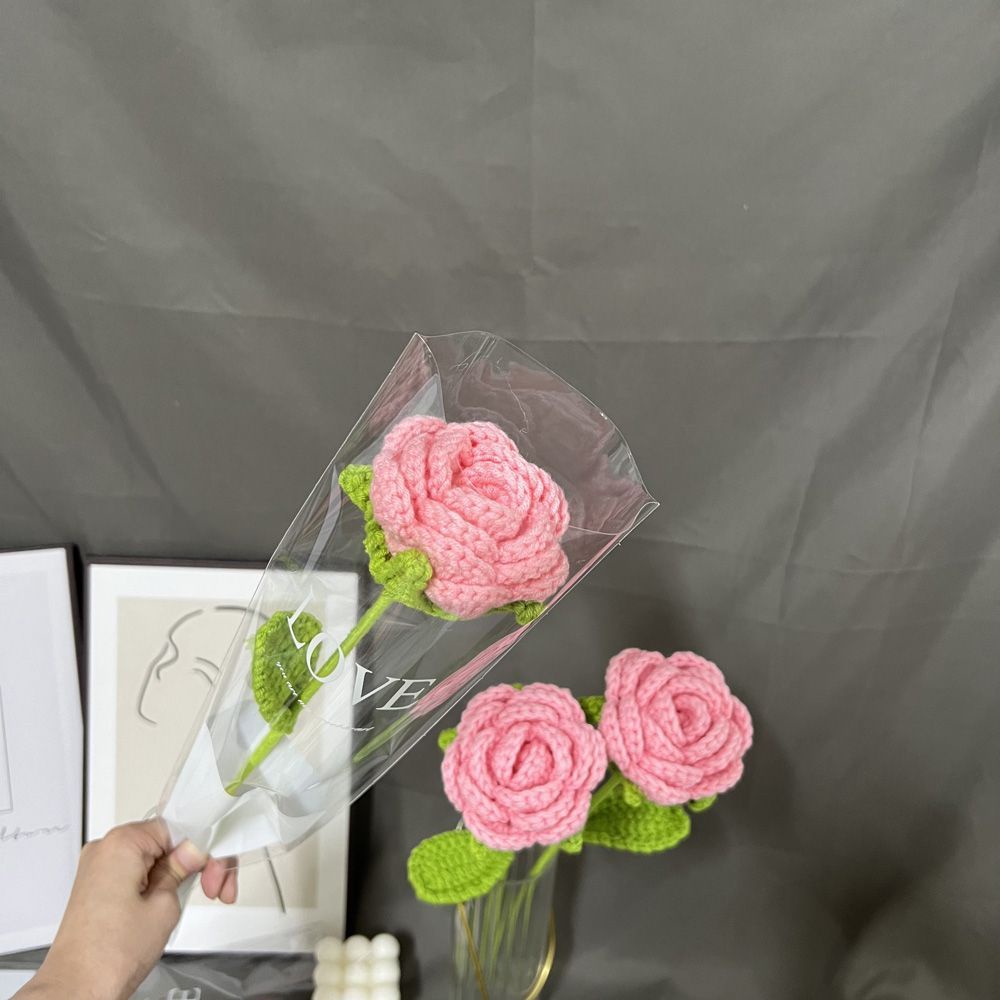 Hoàn Thiện Hoa Hồng / Hoa Hồng / gradient / Bó Hoa Dệt Tay Hoàn Thiện Bằng Len / Bó Hoa Quà Tặng