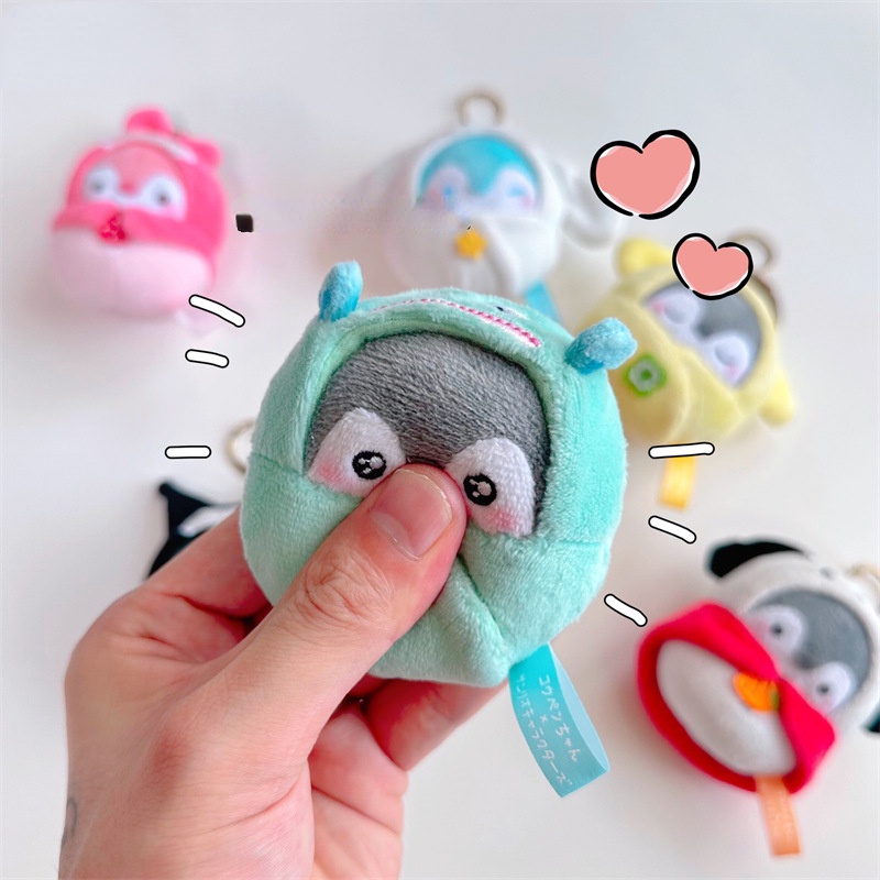 SANRIO Móc Khóa Hình Chim Cánh Cụt Kuromi My Melody Cinnamoroll Plushie Nhồi Bông Mềm Mại Đáng Yêu