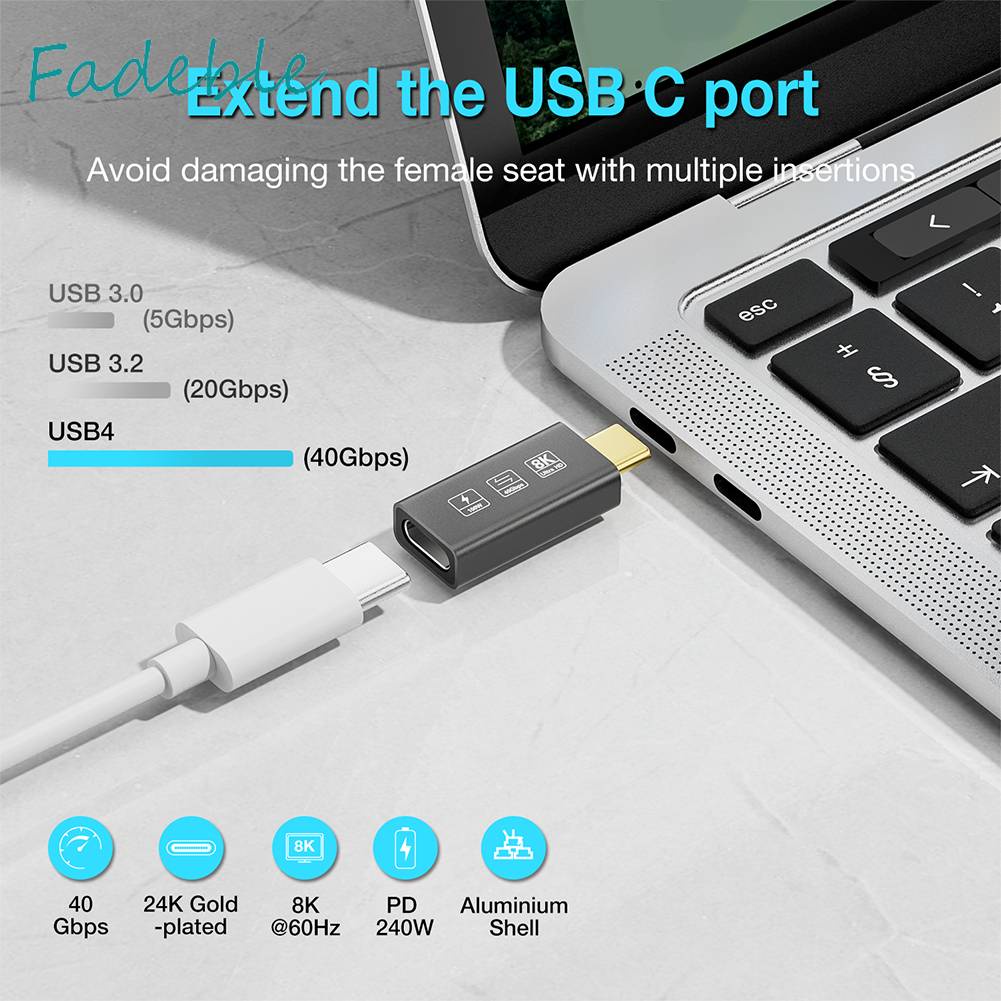 Đầu Chuyển Đổi Type C 8K HD Type-C Sang Ổ Cắm 60hz Chuyên Dụng Cho Máy Tính / Laptop