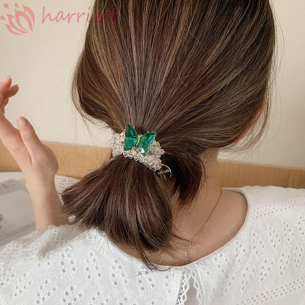 Dây Cột Tóc Co Giãn Thời Trang Cho Nữ|Bông Tai Hình Bướm Thời Trang Dành Cho Nữ|Dây Cột Tóc Đính Hạt Thời Trang Xinh Xắn Cho Nữ