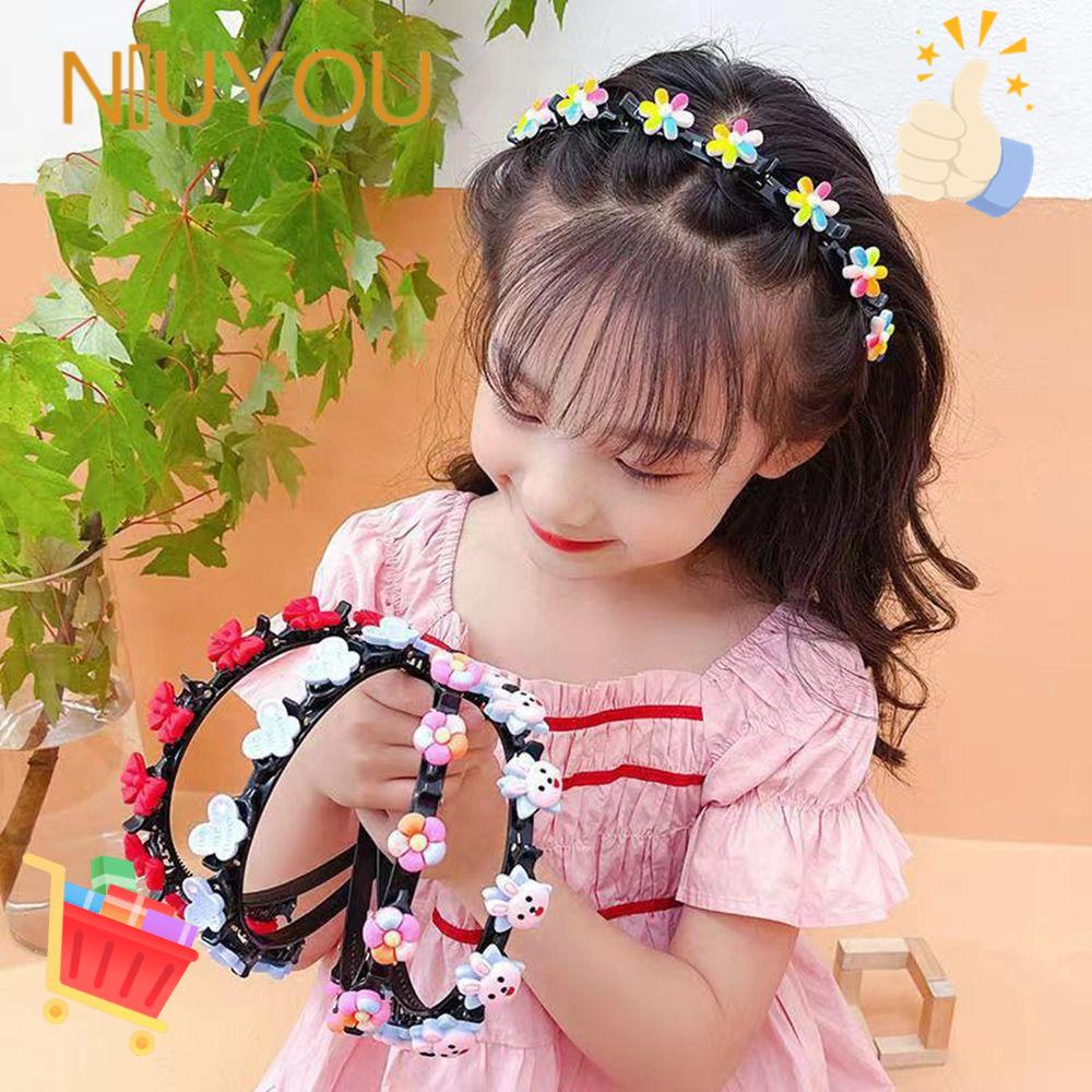 Kẹp Tóc Hình Hoa Đơn Giản|Băng Đô Hai Lớp Thiết Kế Xinh Xắn Thời Trang