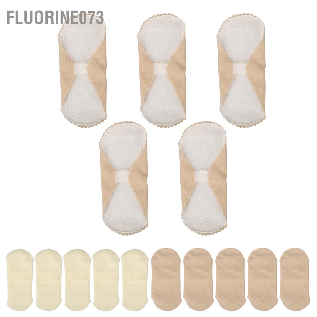 Fluorine073 5 Chiếc Có Thể Tái Sử Dụng Kinh Nguyệt Miếng Lót Cotton Nguyên Chất Thoáng Khí Thấm Hút Cao Chống Rò Rỉ Giặt Quần Dành Cho Nữ