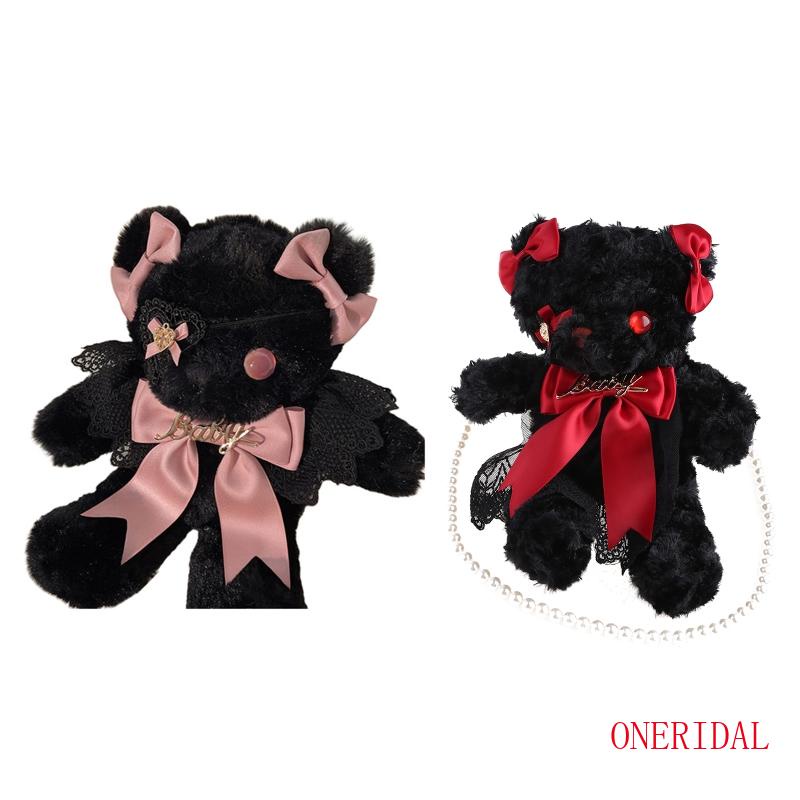 Túi Đeo Chéo Hình Gấu Nhồi Bông Mềm Mại Dành Cho Nữ