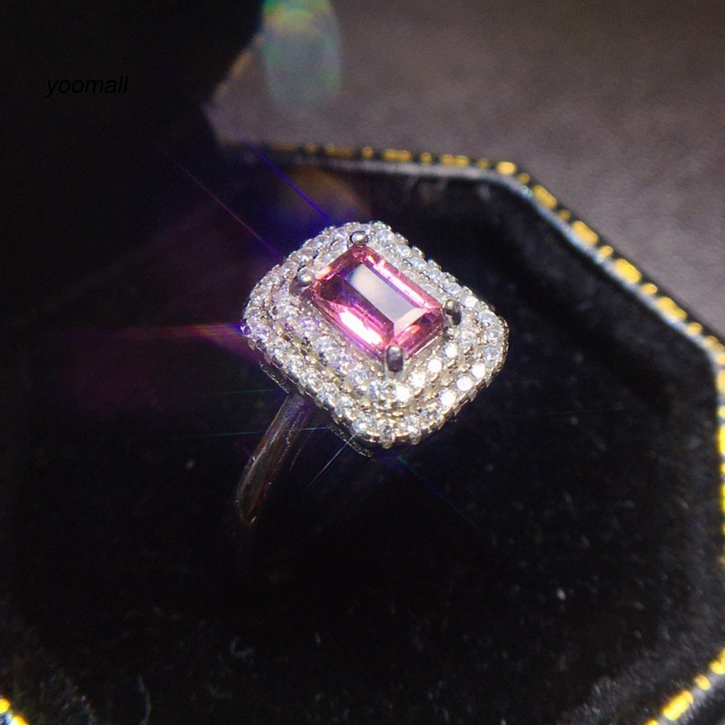 Nhẫn Hở Đính Pha Lê Nhân Tạo Tinh Tế Có Thể Điều Chỉnh Cho Nữ