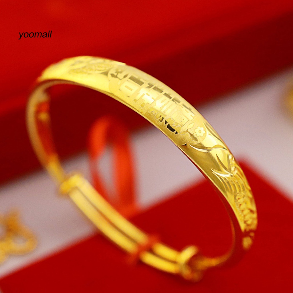 Vòng Đeo Tay Màu Vàng Đồng Tinh Xảo Không Phai Có Thể Điều Chỉnh Kích Thước Cho Đám Cướ