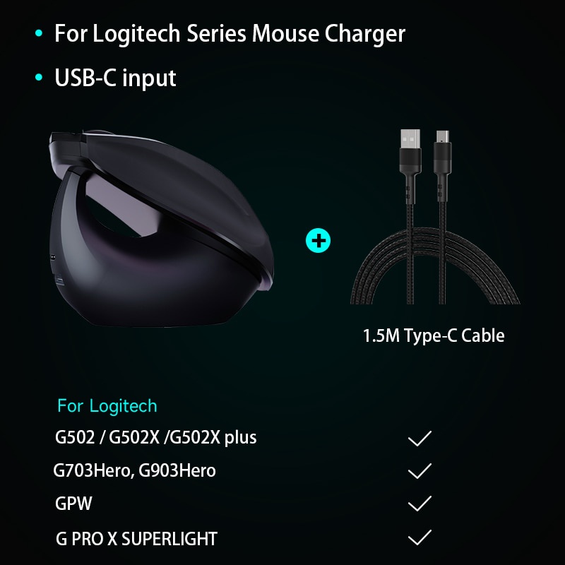 Đế Sạc Chuột Không Dây G502 X Plus G703 G903 G PRO X Siêu Nhẹ GPW2